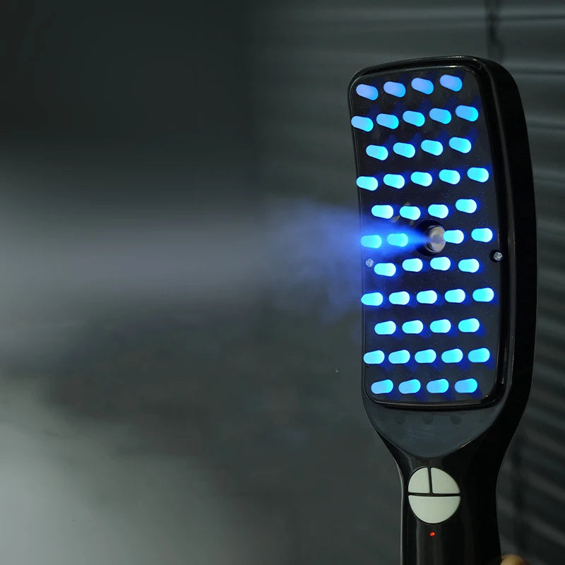 Spray humidification electric massage comb, suitable for female scalp massage and hair style color comb and massage