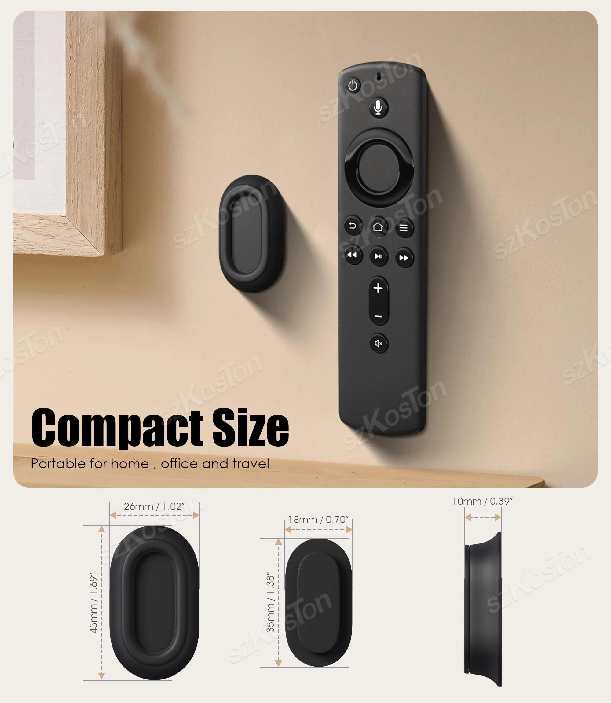 Magnetic Remote Control Holder Self-Adhesive Wall Mounted Storage Bracket for Remote Controls Household Goods Organizers Storage