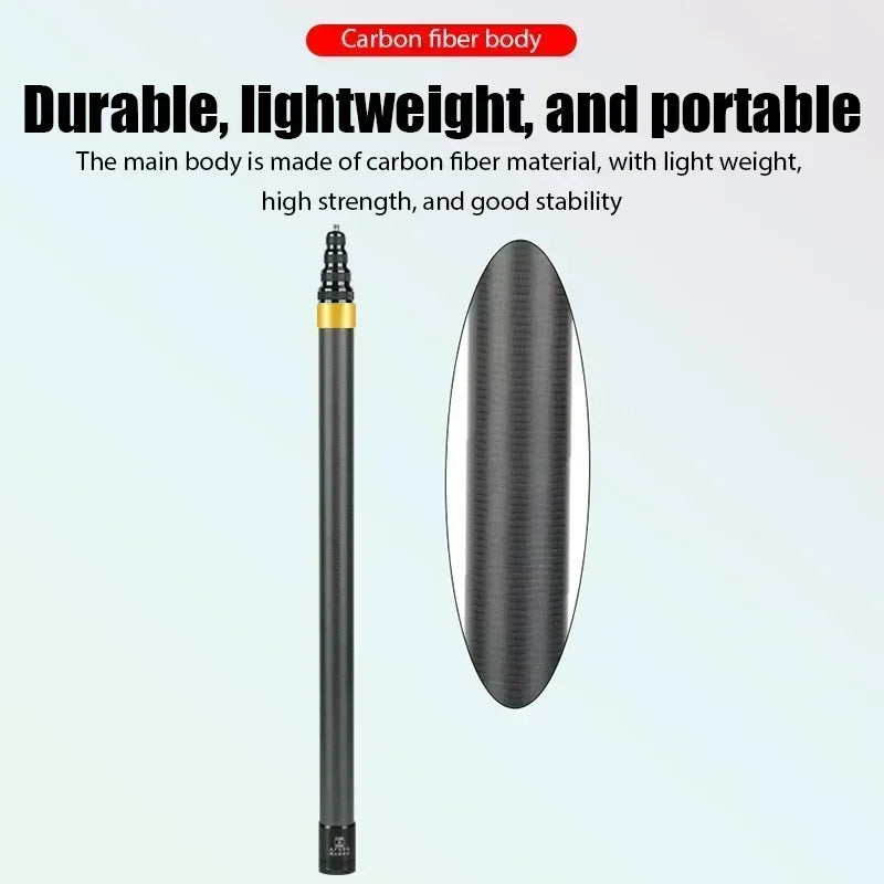 Carbon Fiber Invisible Extended Edition Selfie Stick Stand For Insta360 X3 GO3 Action 4 300CM For DJI GoPro Camera Selfie Sticks