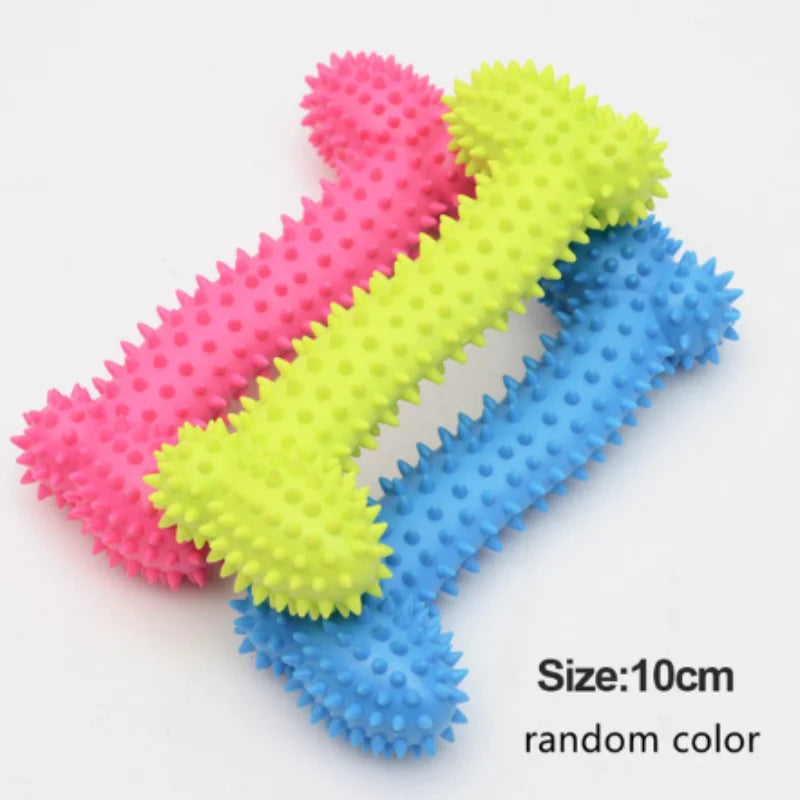 Small Dog Rubber Bone Chew Toy Bite-Resistant Training Tool