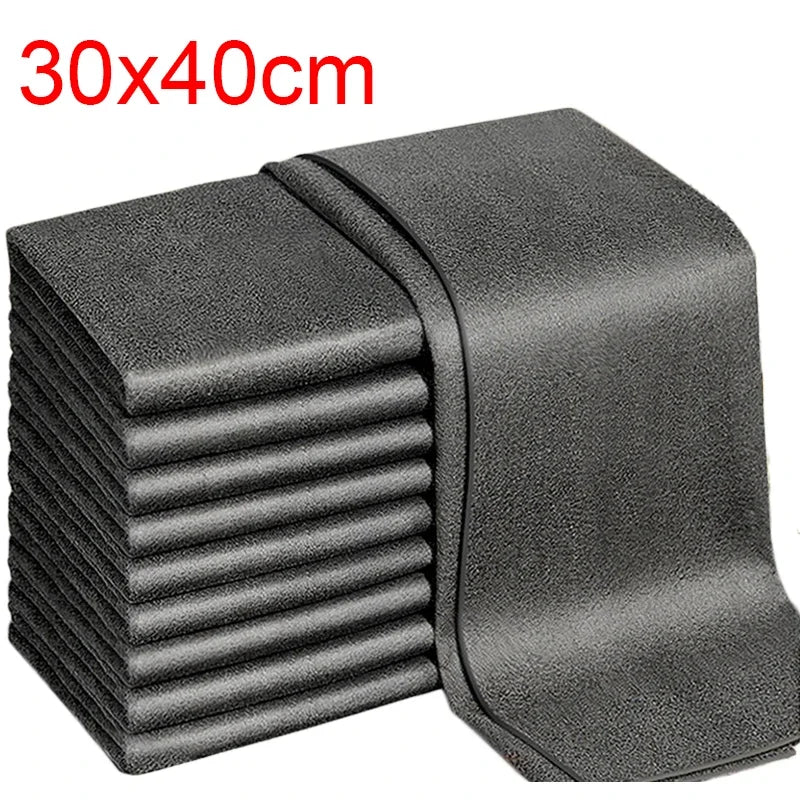 10/1PCS Thicken Magic Cleaning Cloths Super Absorbent Reusable Microfiber Windows Glass Cloth Detailing Car Drying Washing Towel