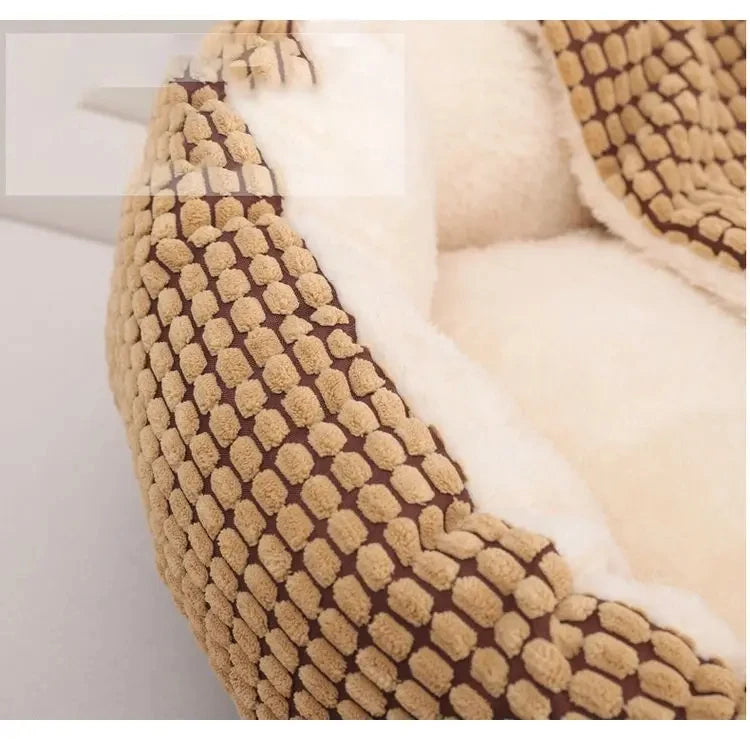 Cama Redonda Para Animais De Estimação Cão Gato Cachorro Casa Tapete Quente Cobertores De Inverno Cama Ortopédica Fofa Para Gatos E Cães, Adequada Para O Inverno