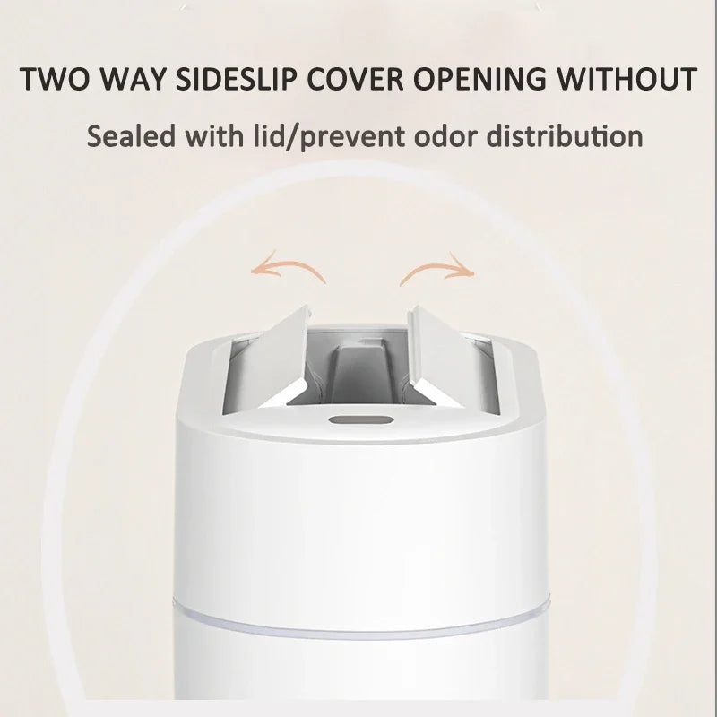 7/9L Two-way Smart Sensor Trash Can with Lid Wall Mount Narrow Slit Toilet Wastebasket for Kitchen Induction Garbage Bin Dustbin