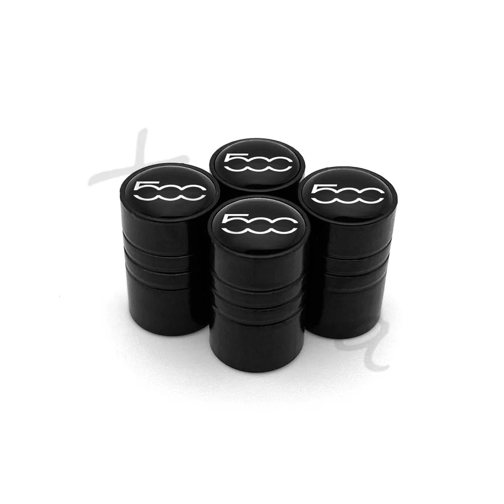 4Pcs Aluminum Alloy Car Wheel Tire Valve Caps Air Tyre Stem Cover Case Plugs Airtight For Fiat 500 2007-2015 Styling Accessories