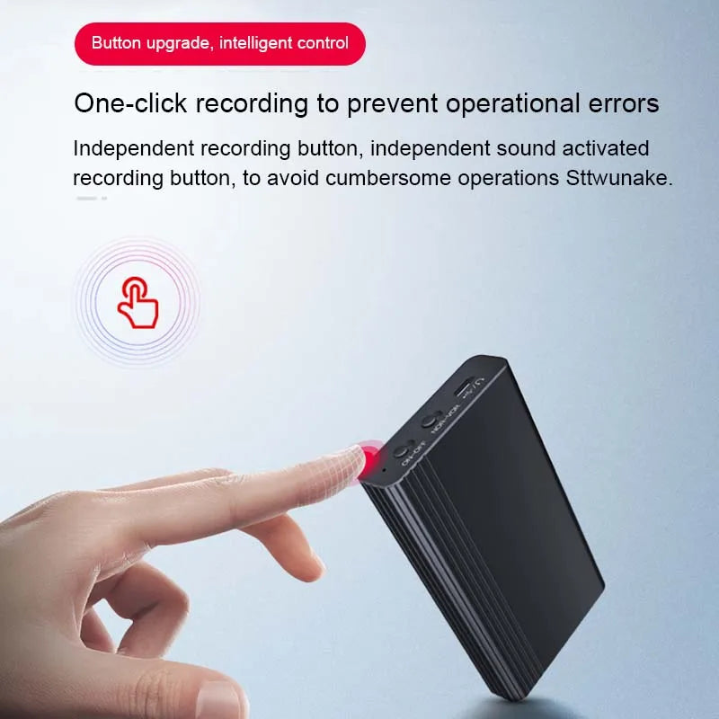 Voice Activated Recorder Built-in Magent Dictaphone Digital Recording Device Audio Micro Sound Recorder MP3 Player for classroom