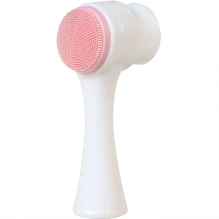Dual-Sided Silicone Pet Paw Cleaner and Massage Grooming Brush
