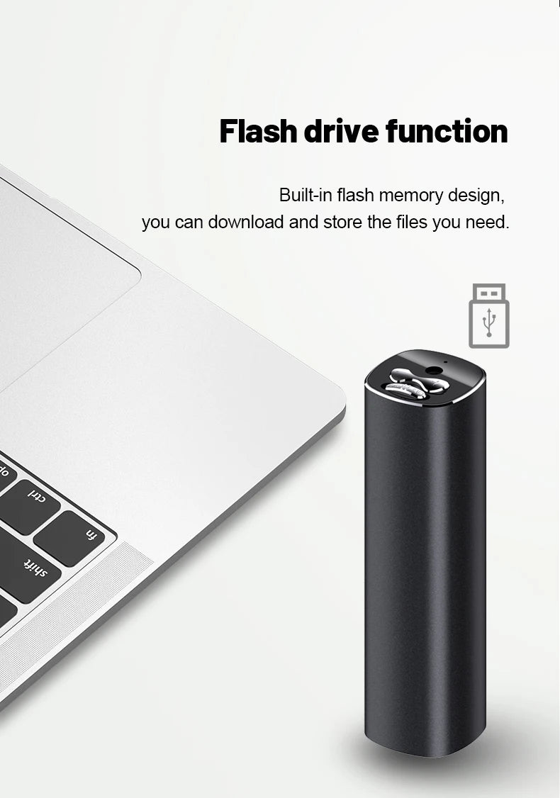 8/16/32G Voice Recorder 600 Hours Dictaphone Audio Sound Mini Recording Activated Digital Micro Flash Magnetic MP3 Player