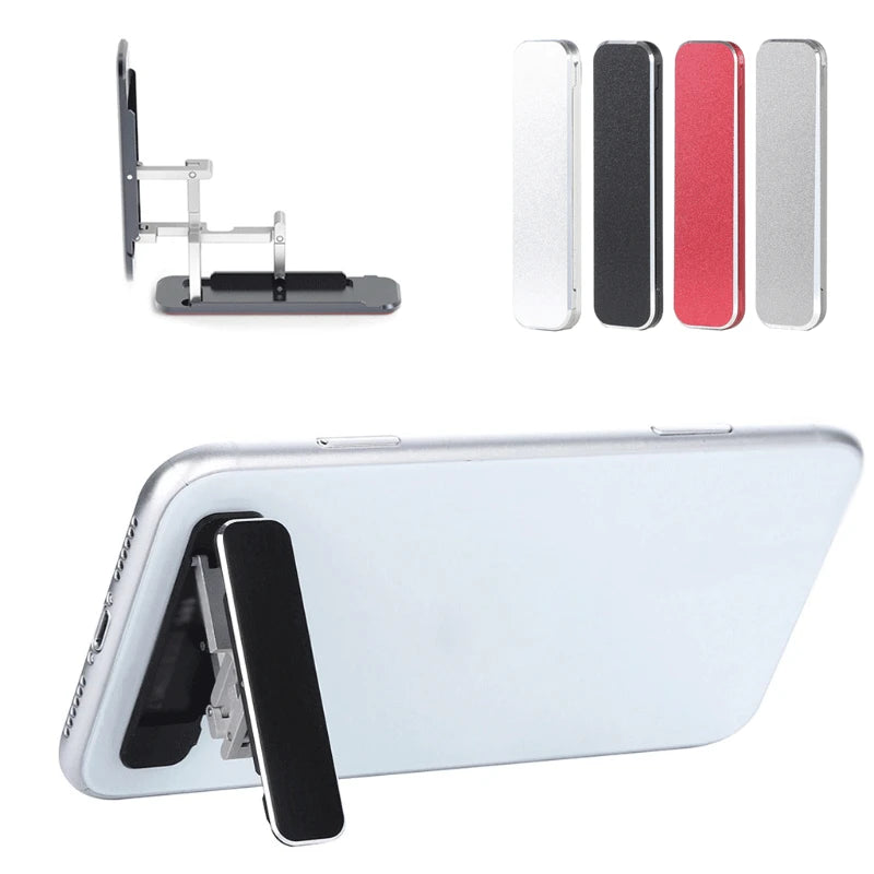 Universal Mini Phone Stand Adjustable Back Sticker Self-Adhesive Folding Invisible Desktop Stand for Xiaomi IPhone Huawei