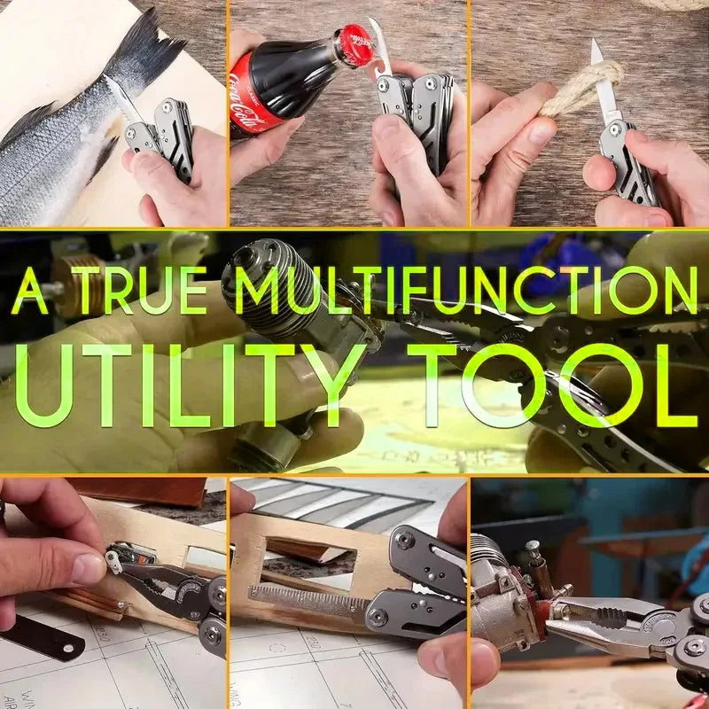 Premium 24-in-1 Stainless Steel Survival Multi-Tool Pliers Set