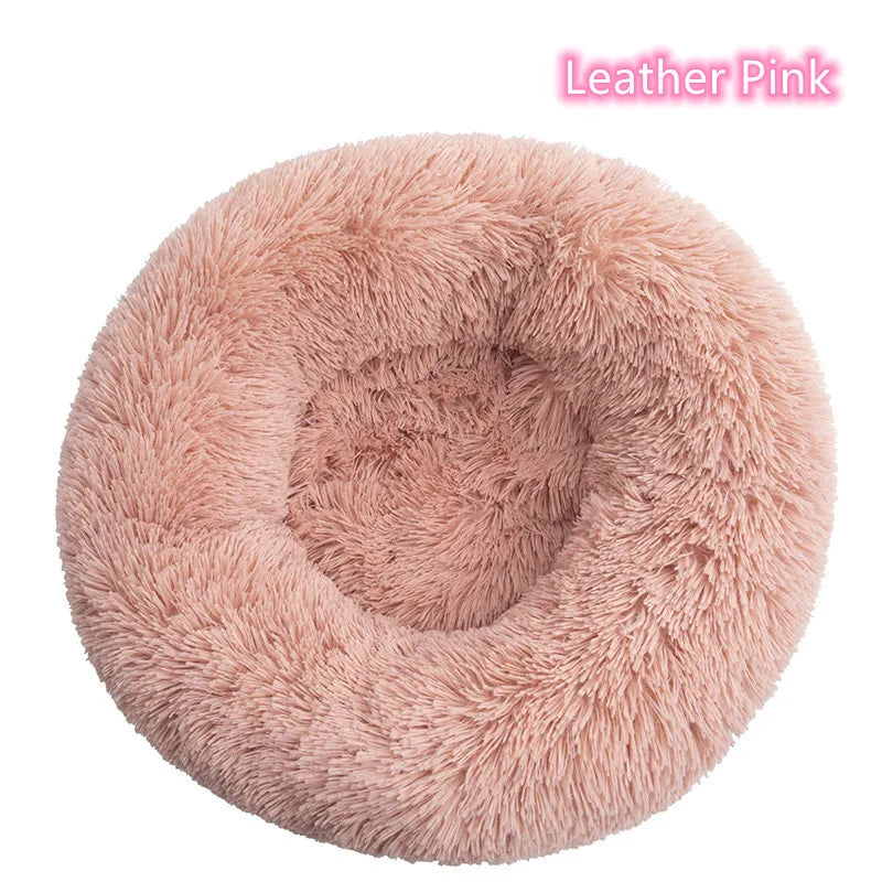 Cama Para Animais De Estimação Super Macia Para Gatos Pelúcia Tamanho Normal Lavável Cama Calmante Cama Donut Artefacto De Dormir Confortável Adequado Para O Inverno