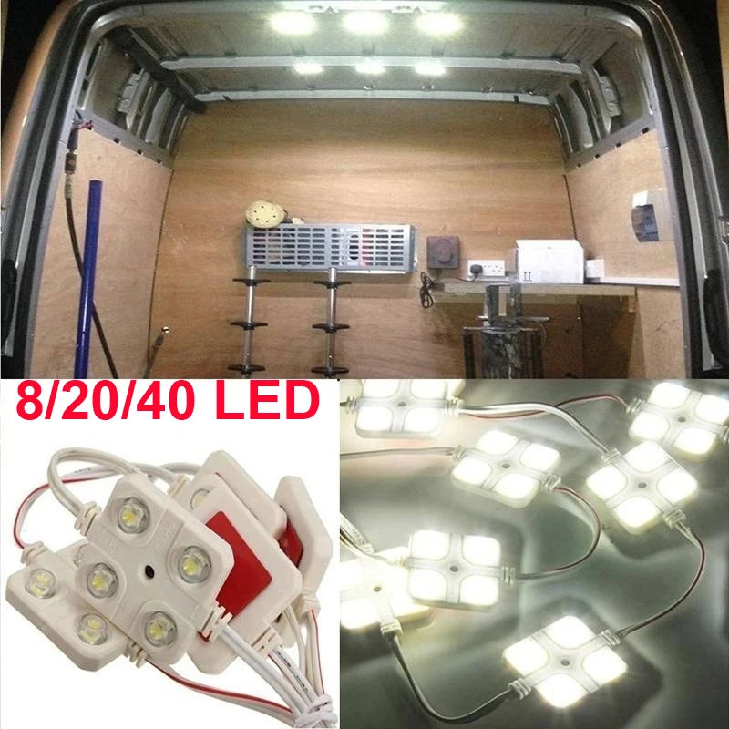 8/20/40 LED Interior Lights Kit For Trailer Lorries Sprinter Ducato Transit 40Led Interior Lights Kit For Trailer Lorries