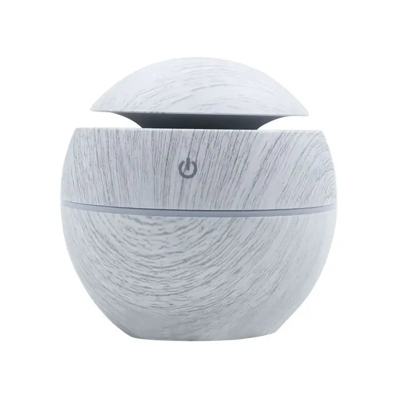 USB Ultrasonic Cool Mist Sprayer Essential Oil Diffuser Wood Grain Electric Air Humidifier Purifier for Home office and Car