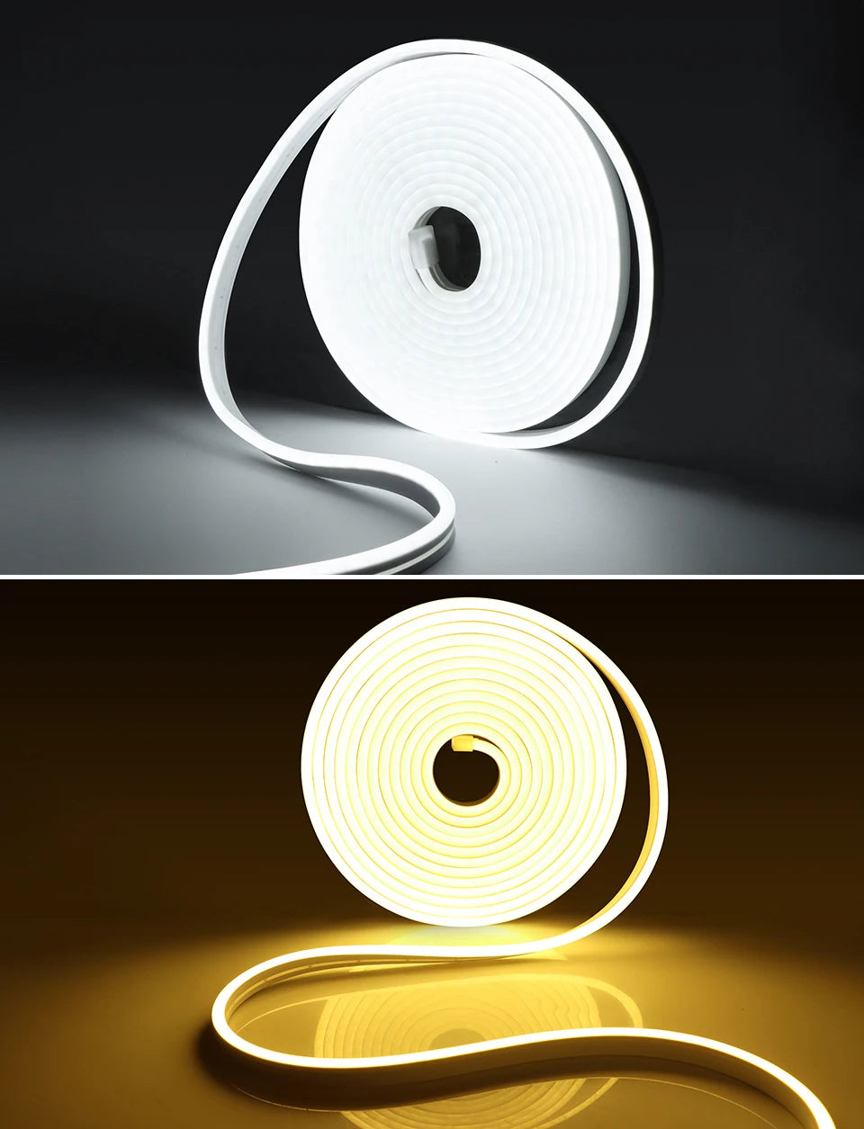 Smart Dual Sensors PIR Motion Sensor Switch DC 24V Neon Light LED Strip 2m 5m 10m for Bathroom Bedroom Stair Night Lamp