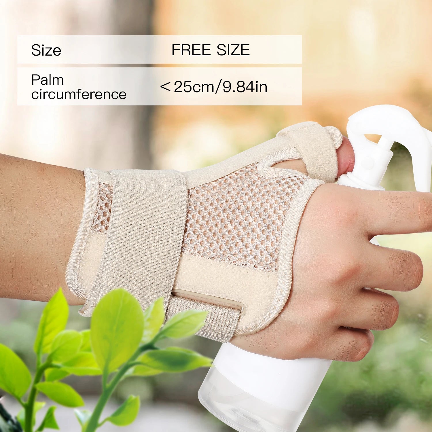 Flexible Splint Wrist Thumb Support Brace for Tendonitis Arthritis Breathable Thumb Protector Guard Fits Right and Left Hand
