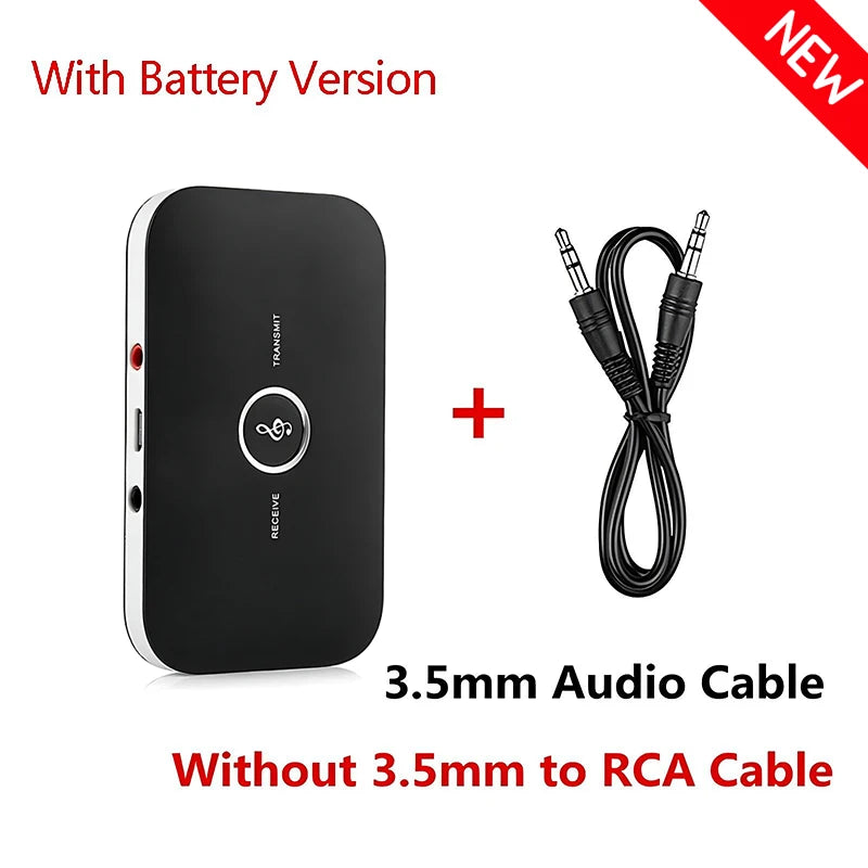 B6 2 IN 1 Bluetooth 5.3 Audio Transmitter Receiver 3.5mm AUX Jack RCA USB Dongle Music Wireless Adapter For Car PC TV Headphone