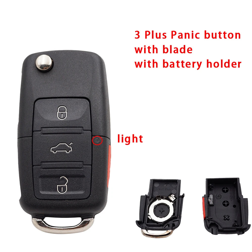 Cocolockey 2/3/4 Button Remote Flip Folding Key Shell for Vw Golf Jetta Passat Bora Sharan Touran for Seat Leon Car Accessories