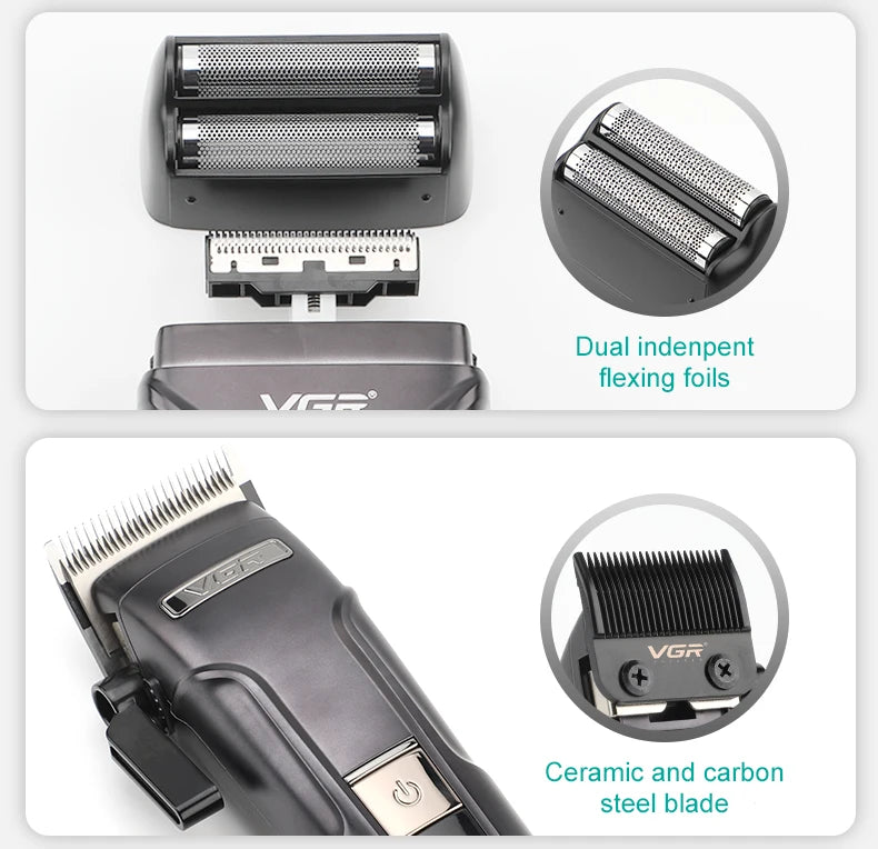 VGR 694 Professional 3-in-1 Clipper Set with Magnetic Dock