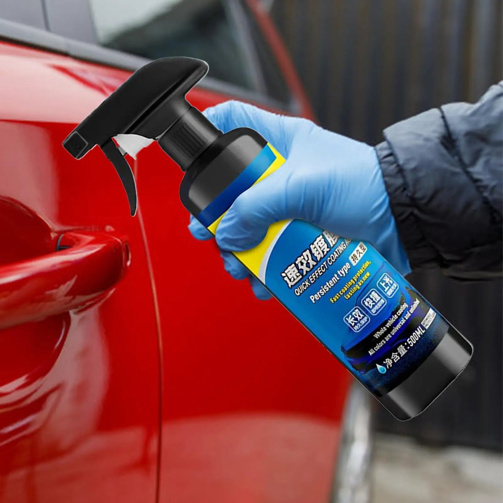 Coating Spray Car Scratch Wax Coating Spray 500ml Quick Effect Scratch Wax Polish Waterless Wash Oil Film Glass Cleaner