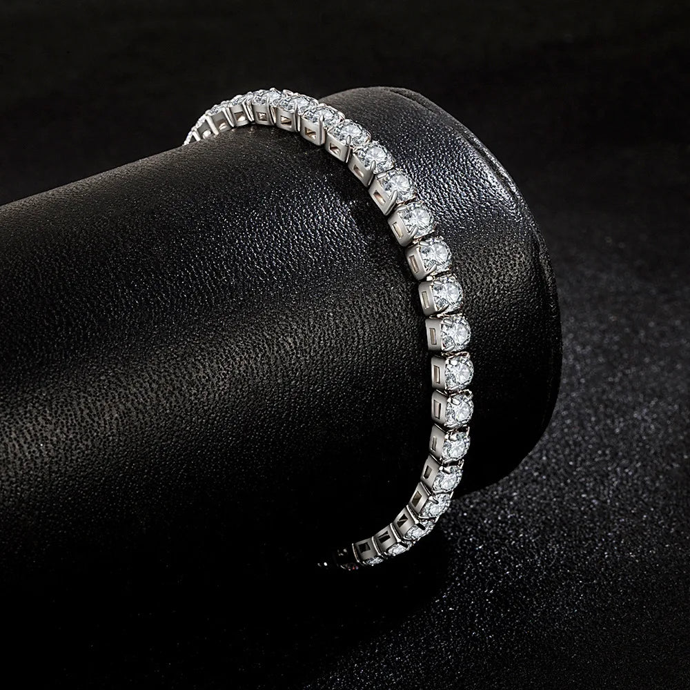 925 Silver Tennis Bracelet 2-5mm Gold / Rose Gold / Silver