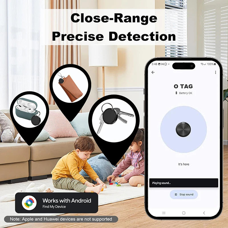 AirTag for Android Compatible Google Find My Item Finder Versatile Tracker for Keys Wallets Luggage