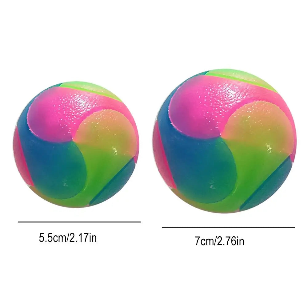 LED Glowing Elastic TPR Interactive Pet Toy Ball
