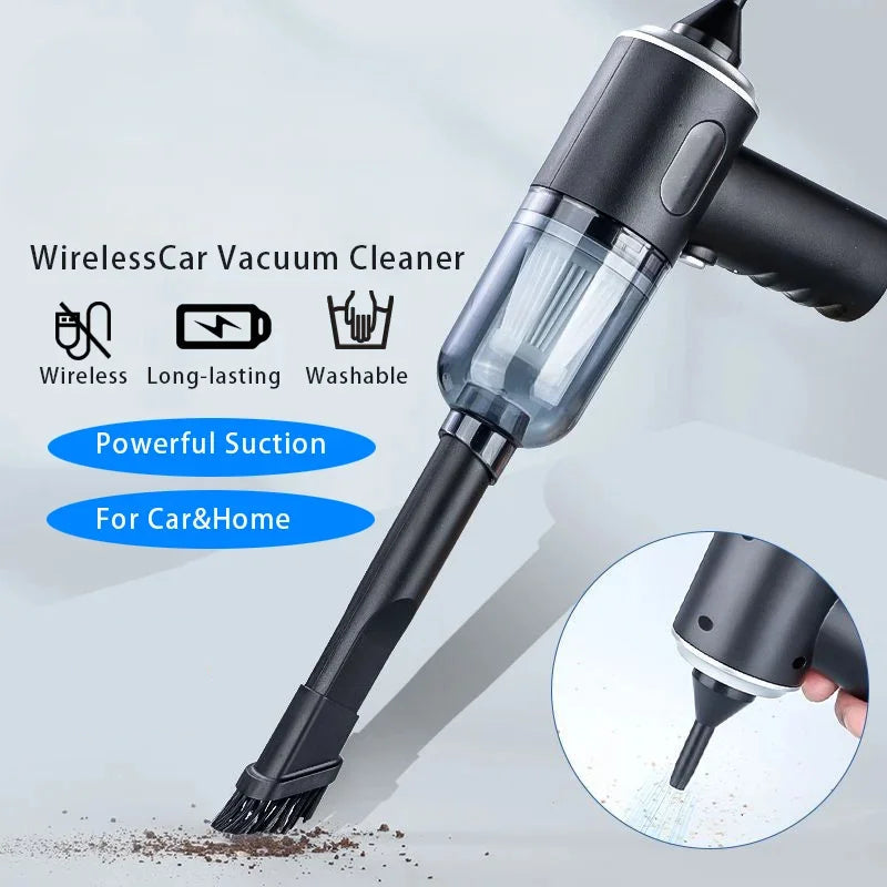 9000Pa Wireless Car Vacuum Cleaner USB Charging 1200mAh Portable Cleaning Appliance Mini Wet and Dry Vacuum Cleaner Household