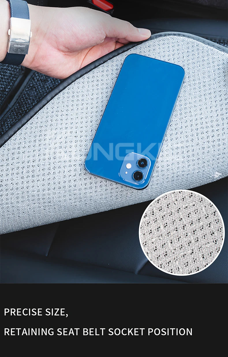 Para BYD Atto 3 Yuan Plus Tang Dolphin EV 2021 2022 2023 2024 2025 Almofada de Linho Respirável Tapete Protetor de Assento de Carro Acessórios