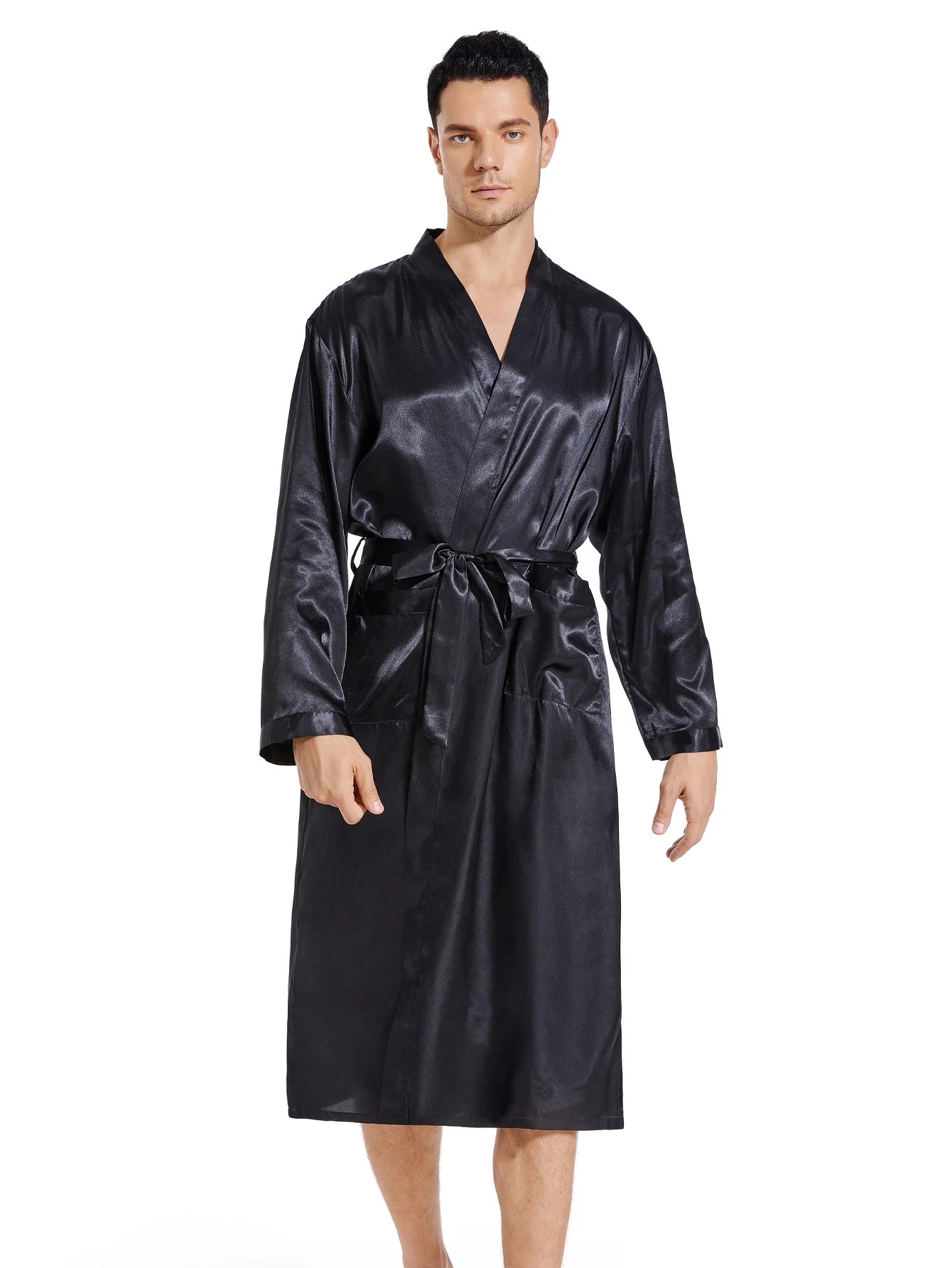 King and Queen Glitter Crown Satin Honeymoon Robes