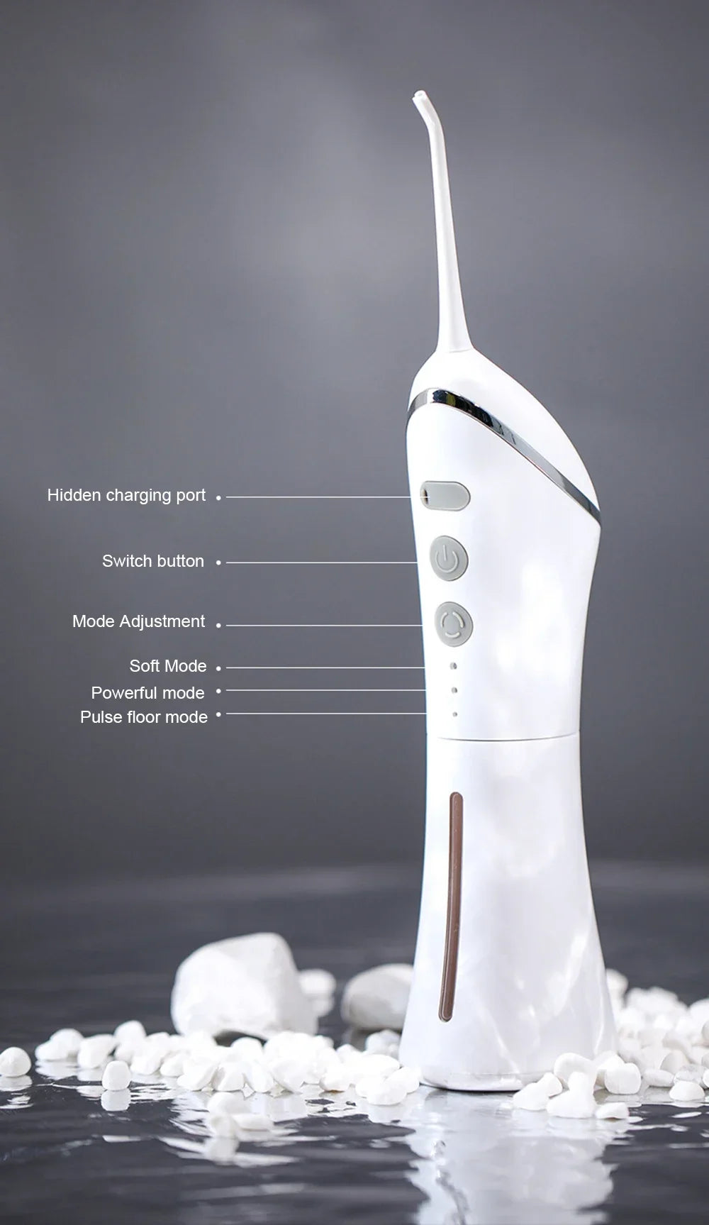 TINSOL Electric Tooth Flosser High Pressure Jet Flosser Electric Toothbrush Whitening USB Rechargeable Gum Care Jet Scaler
