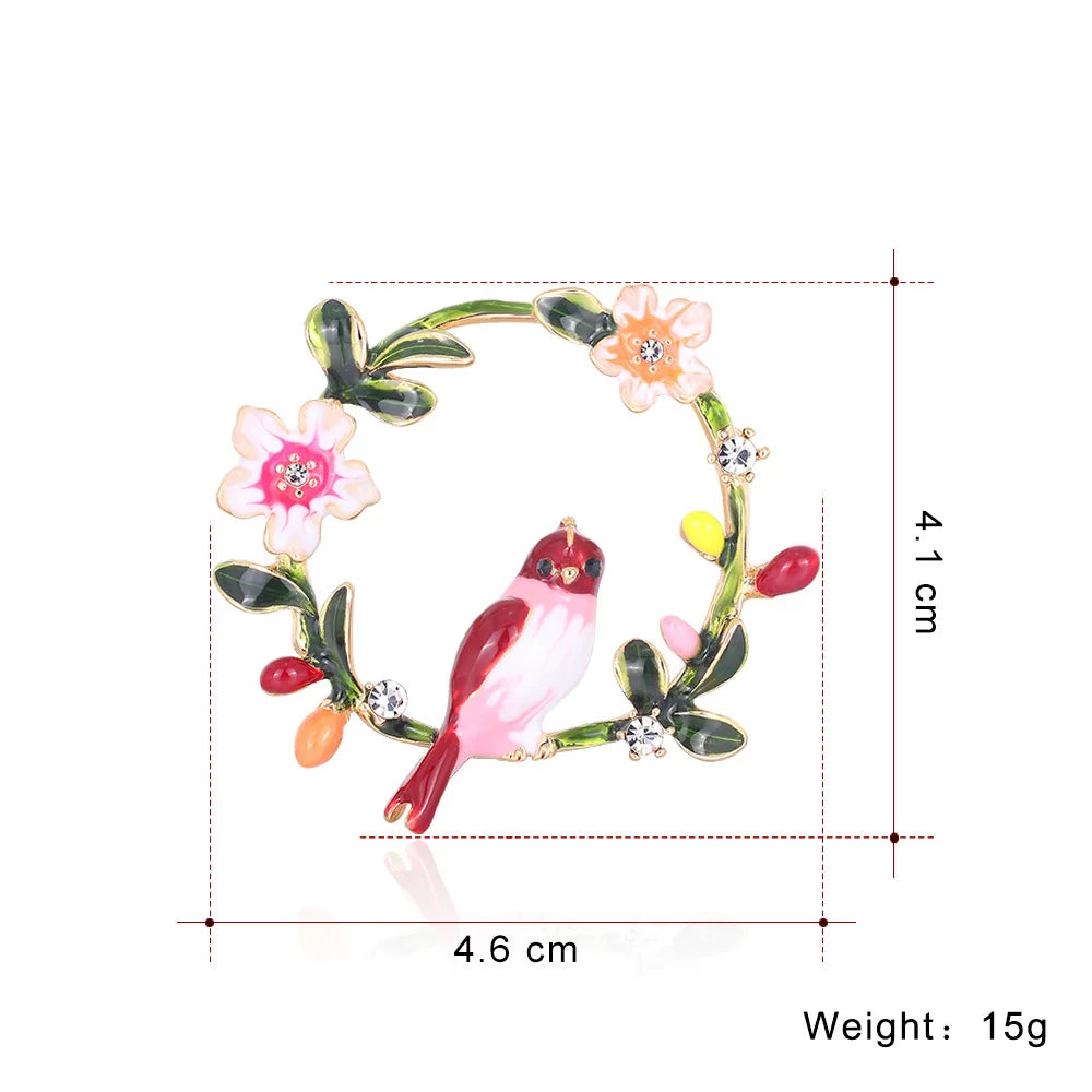 Crystal Bird Animal Brooch Rhinestone Fashion Pin