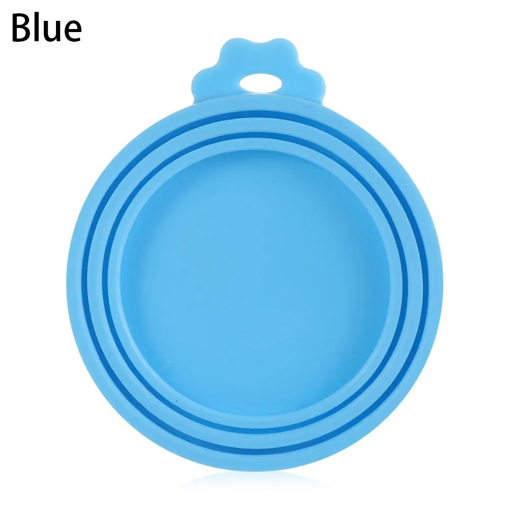 Tampa de Silicone 3 em 1 para Latas Reutilizável de Comida Mantenha Fresco Organização de Cozinha Artigos para Animais de Estimação