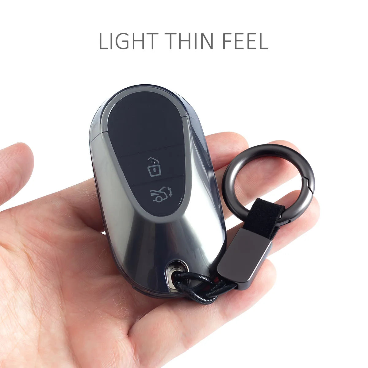 Slim Car Key Fob Case Cover Keychain For Mercedes Benz C200 C300 C43 AMG E200 E350 E450 S500 S580 GLC CLE EQE EQS 300 350 500