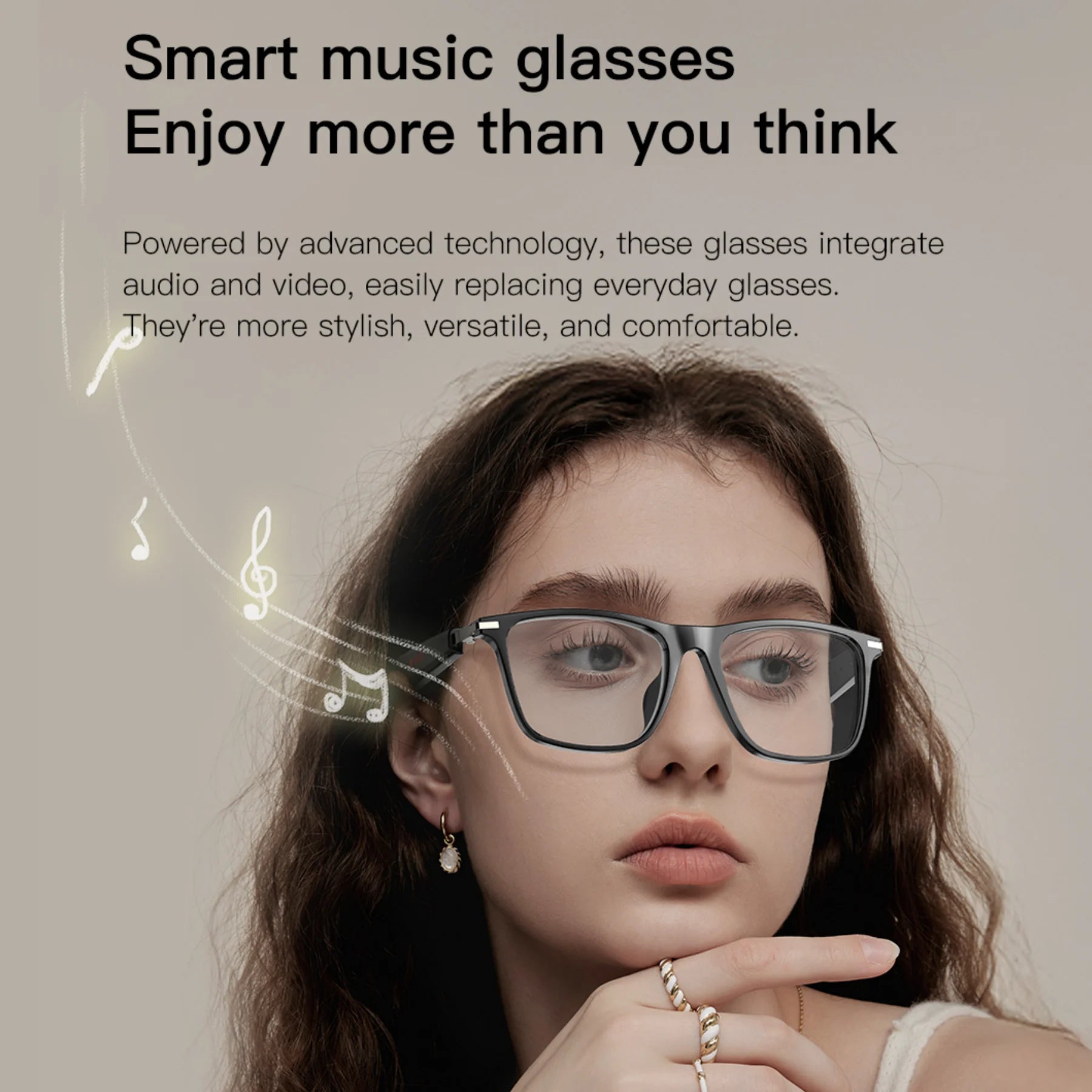 Smart Glasses with AI Translator Bluetooth Glasses Hands-Free Music & Calls Outdoor Sports Headphones for Men and Women