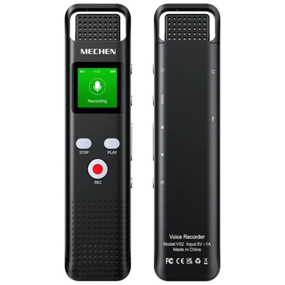 64GB Digital Voice Recorder Voice Activated Audio Recorder for Lectures Meetings - MECHEN 1536Kbps Small Rechargeable Dictaphone