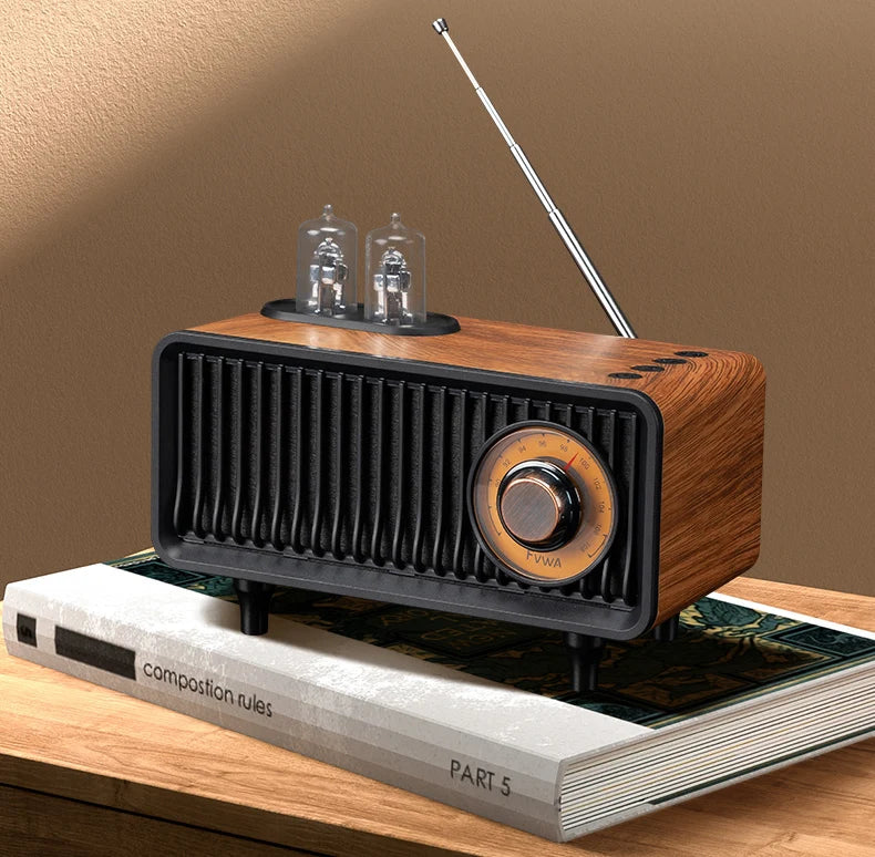 Wireless Bluetooth Speaker FM Retro Radio Subwoofer Memory Card U Disk High Quality Indoor MP3 Portable Speaker Home