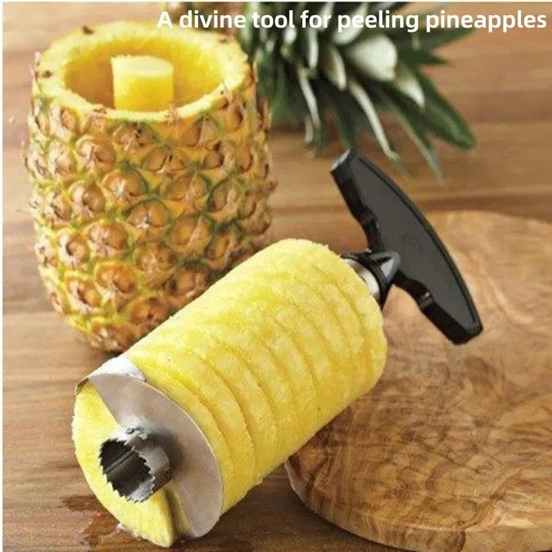 1pc Fatiador de Ananás Descascador Descaroçador Aço Inoxidável Ferramentas de Fruta Utensílios de Cozinha Acessórios de Cozinha Gadgets de Cozinha