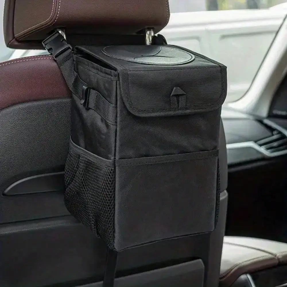 Waterproof Car Trash Can Bin, Acessórios Auto Organizer, Lixo Dump, Bolsos de armazenamento de carros, Closeable, portátil