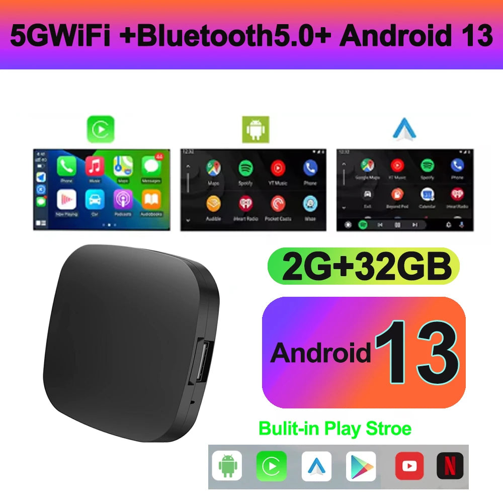 CarPlay Smart Box CarPlay For Netflix For YouTube car intelligent systems Wireless Android Auto Box Wireless Carply Android Auto