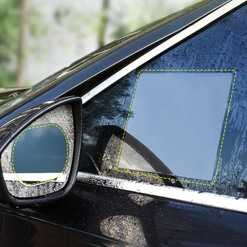 Car Rearview Mirror Anti Fog Film Universal Waterproof Film Window Glass Anti-Fog Anti-reflective Sticker Clear Auto Accessores