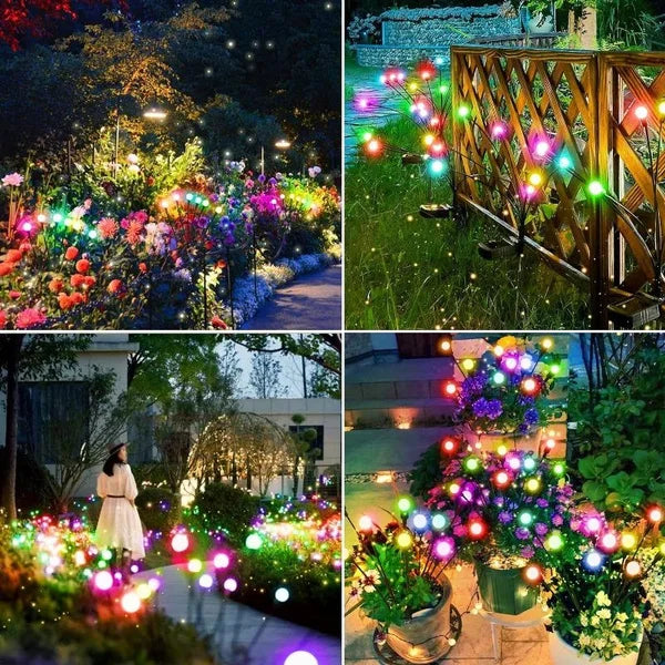 Swaying Solar Firefly Garden Lights Waterproof Path Decor