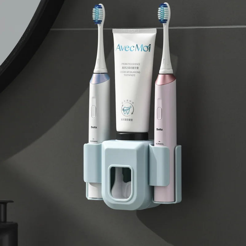 Automatic Toothpaste Squeezer Dispenser Waterproof Uv Toothbrush Sterilizer Drying Holder Children Bathroom Vanity Accessories