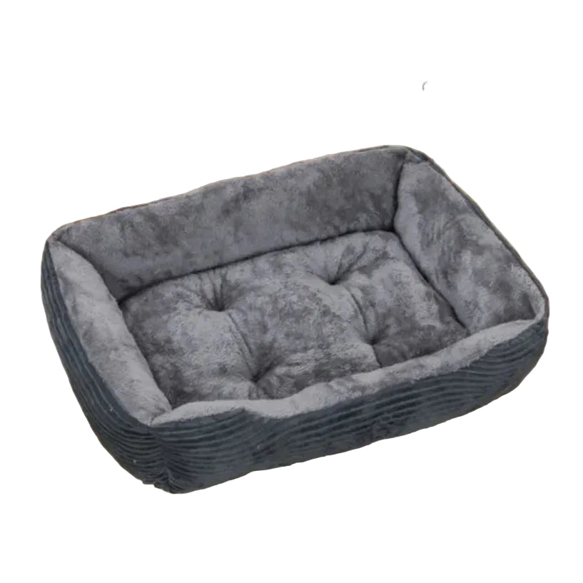 Cama Quadrada para Cães, Acessórios para Animais de Estimação, Cama Sofá Calmante de Pelúcia com Almofada Macia para Gatos e Cães Pequenos e Médios