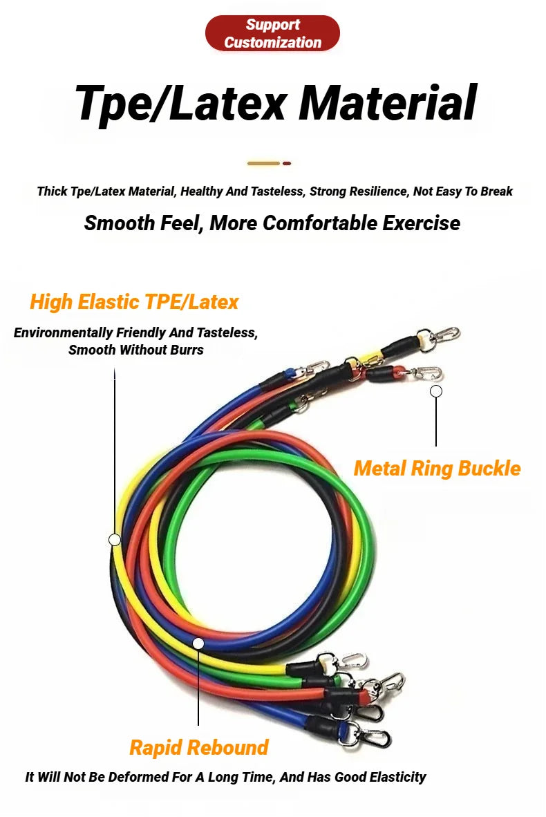 11-Piece Resistance Band Set for Full Body Strength Training