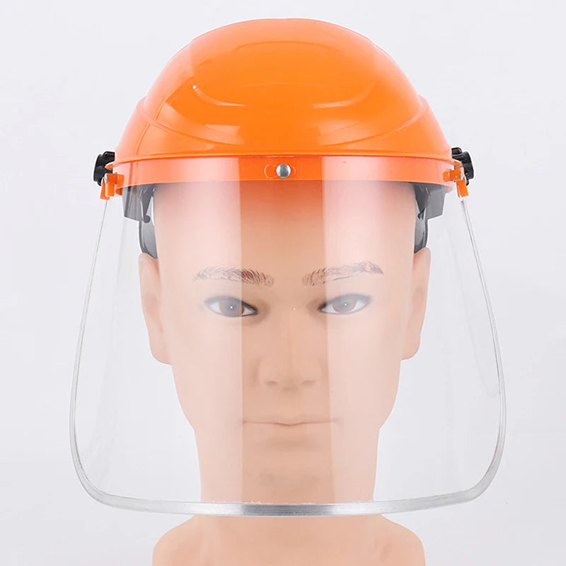 Transparent Full Face Shield Safety PC Head-mounted Eye Screen Hat Eye Protection Face Mask Motorcycle Face Mask Equipments
