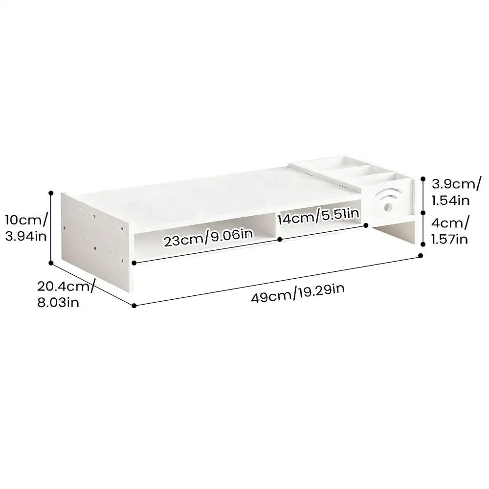 Desktop computer riser stand monitor arm double-layer desktop shelf with storage organizer ergonomic computer stand for monitors