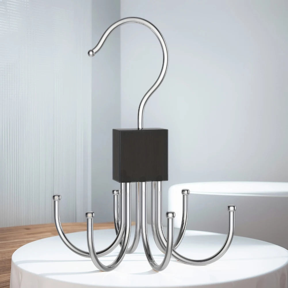 360° Rotating Stainless Steel Six-Claw Belt and Accessory Hanger