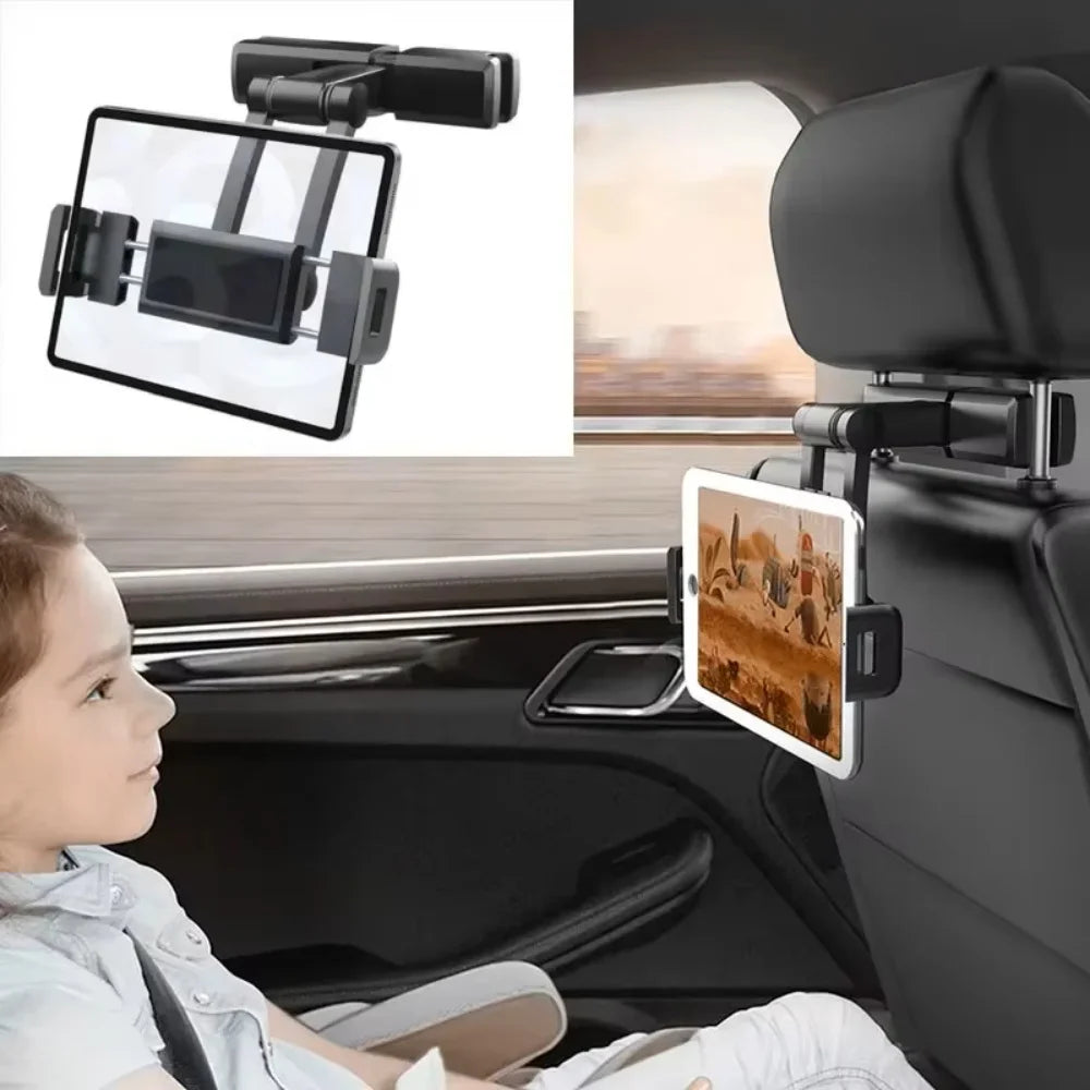 Car Seat Back Stand Telescopic Phone Tablet Holder Headrest Adjustable Universal Tablet Bracket For 4.7-12.3Inch Car Accessories