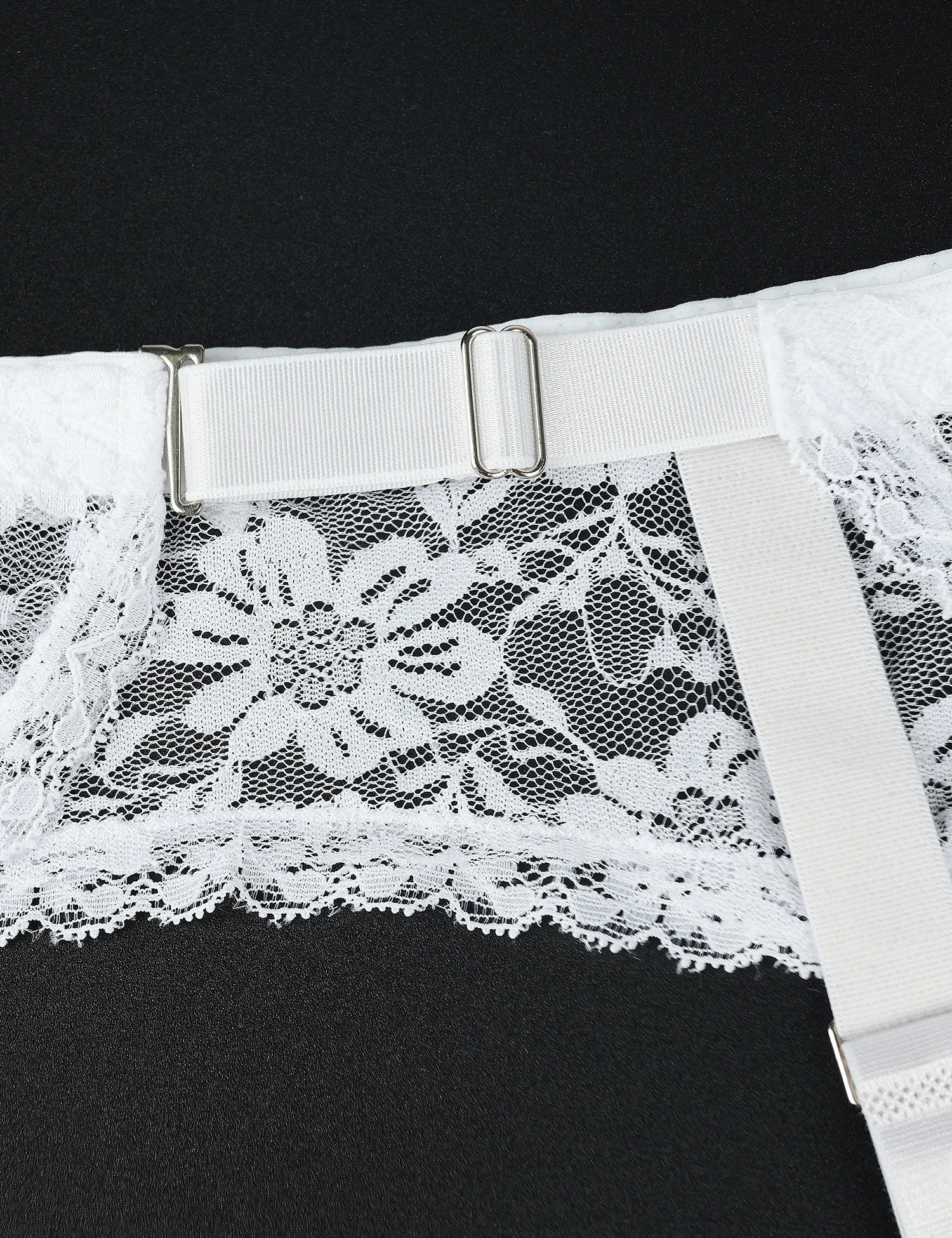 High Waist Lace Garter Belt with Thong