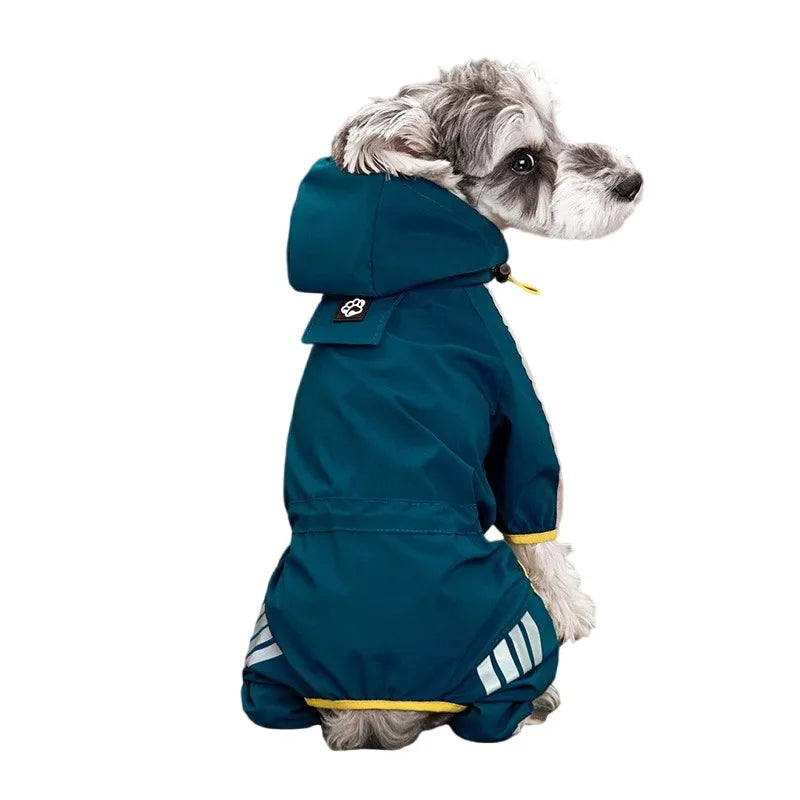 Reflective Waterproof Dog Raincoat Jumpsuit for Small Medium Pets