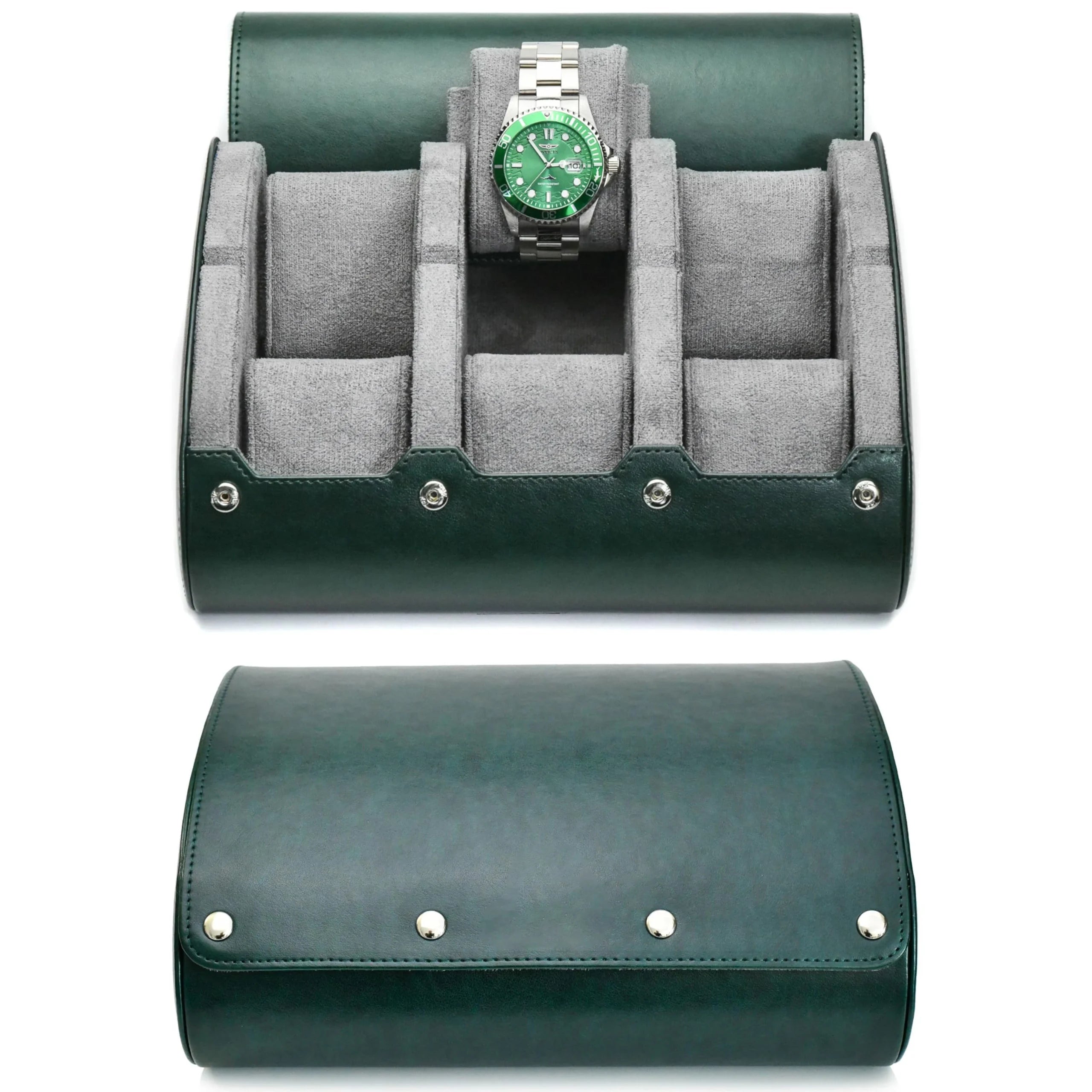 6 Slot Watch Case Storage Box for Men,Watch Travel Case Portable Storage Watch Display Holder for Wristwatches and Smart Watches